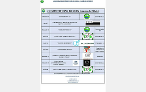 CALENDRIER COMPETITIONS JUIN/JUILLET