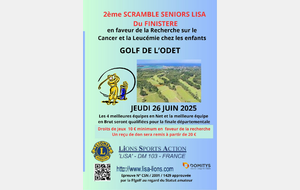 Scramble à 2 seniors LISA au profit Recherche Médicale Cancers pédiatriques