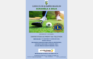 Scramble à 2 pour le TELETHON organisé par le Lions Club Quimper Gradlon