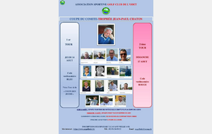 1 er jour Trophée du Comité et Jean Paul Chaton - Tour 6 Coupe des 8 jeudis