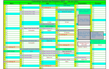 CALENDRIER 2023 SENIORS DU 29  (projet)